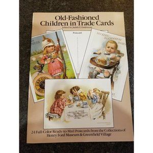 Old-Fashioned Children in Trade Cards Postcard Book